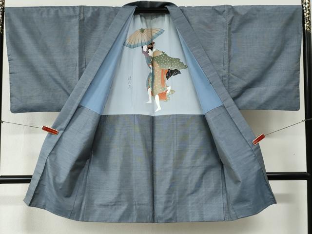 平和屋着物●男性　本場大島紬　アンサンブル　吉祥文　正絹　逸品　CABB4510yc