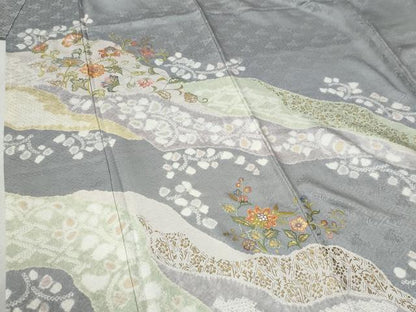 平和屋着物●創業460年・千總　訪問着　刺繍　更紗花唐草文　金彩　高島屋扱い　正絹　逸品　CABB4511yc