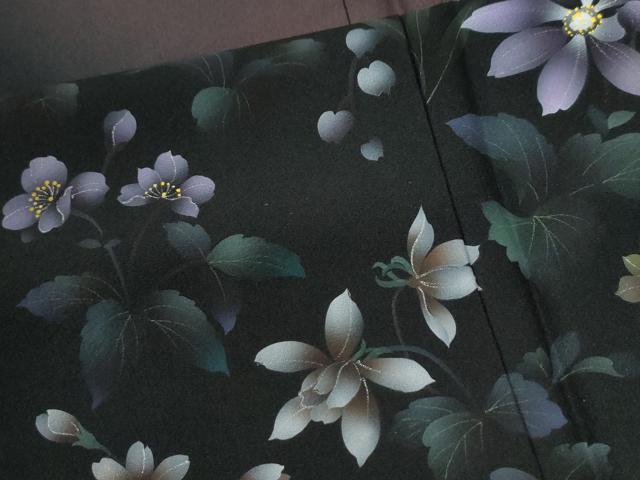 平和屋着物●訪問着　草花文　暈し染め　正絹　逸品　CABB4514yc
