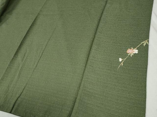 平和屋着物●訪問着　駒刺繍　枝花文　金彩　正絹　逸品　CABB4515yc 平和屋着物□訪問着 駒刺繍 立波枝梅笹文 暈し染め 正絹 逸品