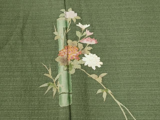 平和屋着物○訪問着 駒刺繍 枝花文 金彩 正絹 逸品 CABB4515yc