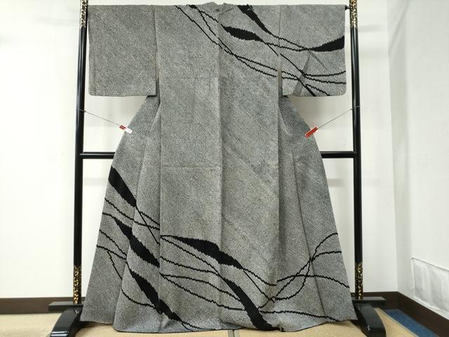 平和屋着物●訪問着 総絞り 吉祥文 黒地 正絹 逸品 CABB4516yc