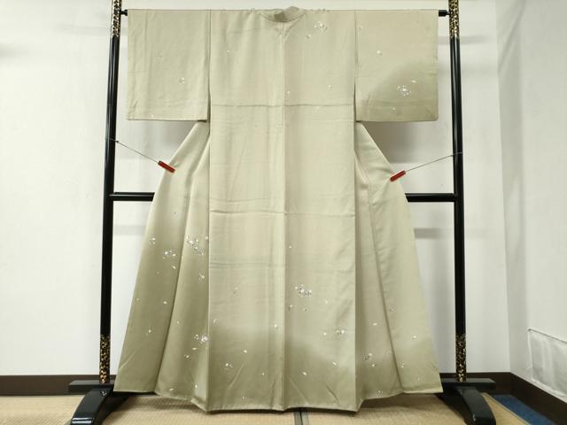平和屋着物●訪問着 友禅 枝花文 暈し染め 正絹 逸品 CABB4522yc