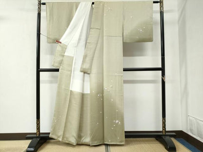 平和屋着物●訪問着 友禅 枝花文 暈し染め 正絹 逸品 CABB4522yc