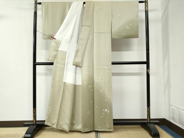 平和屋着物●訪問着 友禅 枝花文 暈し染め 正絹 逸品 CABB4522yc