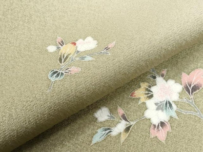 平和屋着物●訪問着 友禅 枝花文 暈し染め 正絹 逸品 CABB4522yc