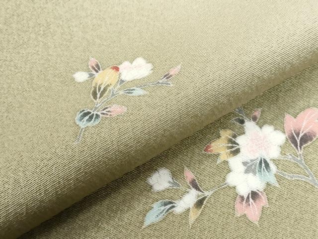 平和屋着物●訪問着 友禅 枝花文 暈し染め 正絹 逸品 CABB4522yc