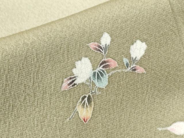 平和屋着物●訪問着 友禅 枝花文 暈し染め 正絹 逸品 CABB4522yc