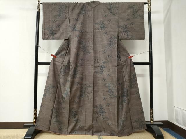 平和屋着物●本場大島紬 9マルキ 雲取り枝笹文 正絹 逸品 未使用 CABB4525yc