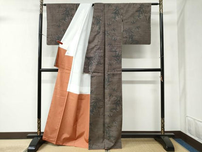 平和屋着物●本場大島紬 9マルキ 雲取り枝笹文 正絹 逸品 未使用 CABB4525yc