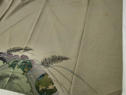 平和屋着物●訪問着 作家物 手描き 十二単 雪輪人物吉祥花文 暈し染め 正絹 逸品 CABB4532yc