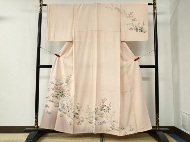 平和屋着物●訪問着 友禅 作家物 草花文 暈し染め 正絹 逸品 CABB4540yc