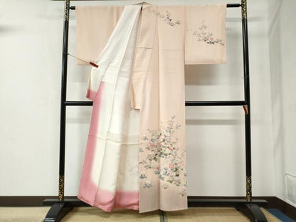平和屋着物●訪問着 友禅 作家物 草花文 暈し染め 正絹 逸品 CABB4540yc