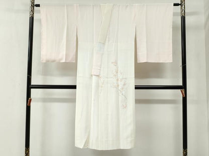 平和屋着物●長襦袢 袷 作家物 枝花文 正絹 逸品 未使用 CABB4541yc