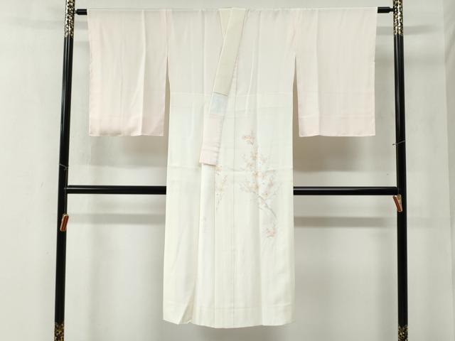 平和屋着物●長襦袢 袷 作家物 枝花文 正絹 逸品 未使用 CABB4541yc
