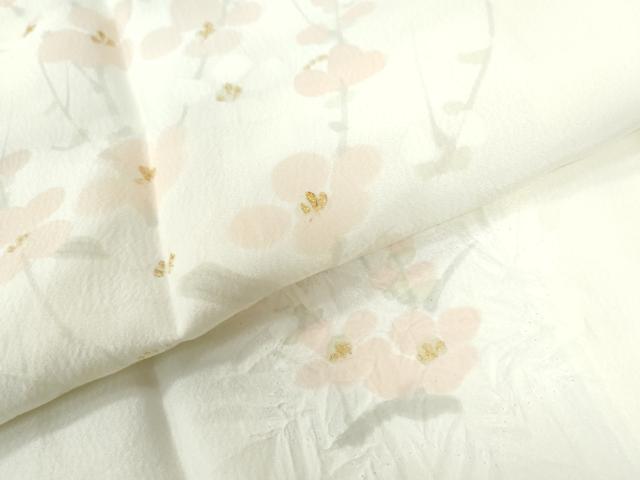 平和屋着物●長襦袢 袷 作家物 枝花文 正絹 逸品 未使用 CABB4541yc