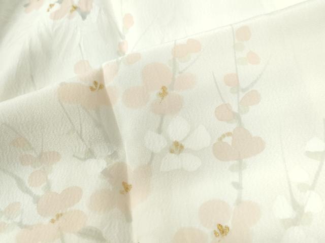平和屋着物●長襦袢 袷 作家物 枝花文 正絹 逸品 未使用 CABB4541yc