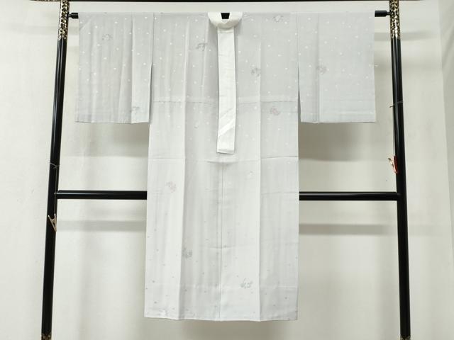 平和屋着物●長襦袢 無双仕立て 兎 草花丸文 正絹 逸品 CABB4542yc