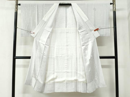平和屋着物●長襦袢 無双仕立て 兎 草花丸文 正絹 逸品 CABB4542yc
