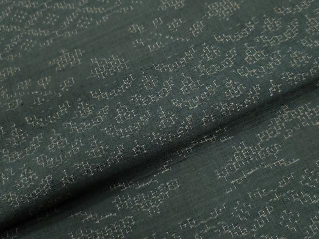 平和屋着物●結城紬　80亀甲　横段吉祥文　正絹　逸品　未使用　CABB4549yc