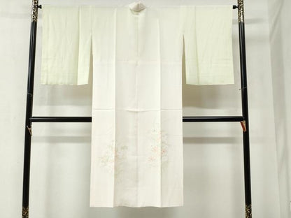 平和屋着物●長襦袢　袷　作家物　草花文　暈し染め　正絹　逸品　未使用　CABB4550yc