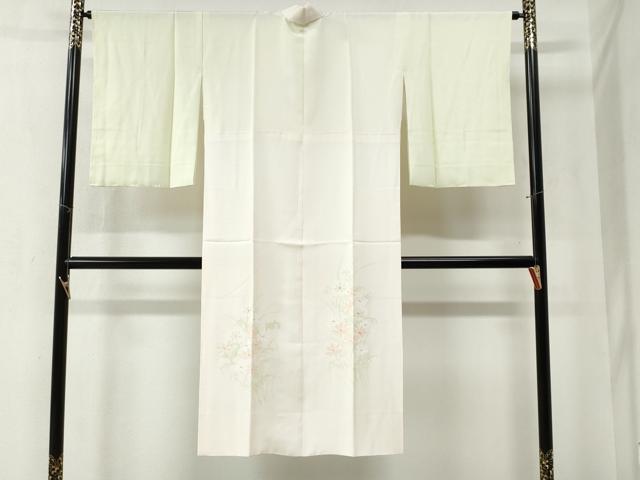 平和屋着物●長襦袢　袷　作家物　草花文　暈し染め　正絹　逸品　未使用　CABB4550yc
