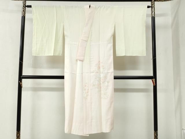 平和屋着物●長襦袢　袷　作家物　草花文　暈し染め　正絹　逸品　未使用　CABB4550yc