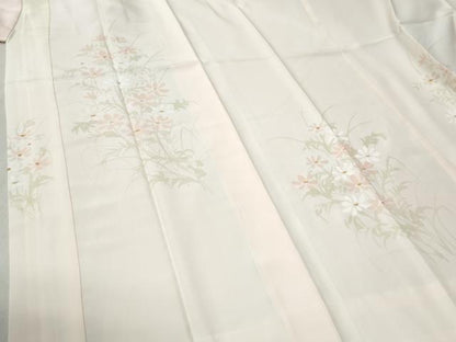 平和屋着物●長襦袢　袷　作家物　草花文　暈し染め　正絹　逸品　未使用　CABB4550yc
