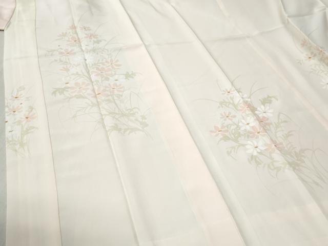平和屋着物●長襦袢　袷　作家物　草花文　暈し染め　正絹　逸品　未使用　CABB4550yc