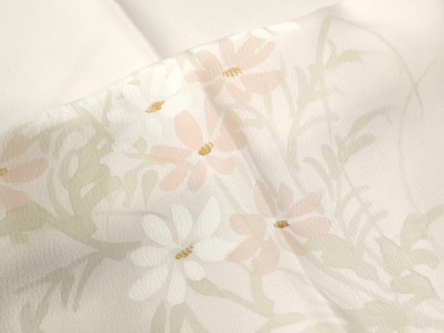 平和屋着物●長襦袢　袷　作家物　草花文　暈し染め　正絹　逸品　未使用　CABB4550yc