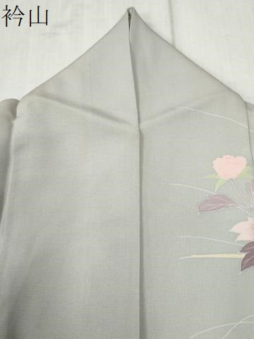 平和屋着物●訪問着 友禅 草花文 暈し染め 正絹 逸品 CABB4553yc