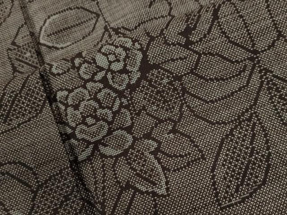 平和屋着物●本場大島紬 9マルキ 枝花文 正絹 逸品 CABB4561yc