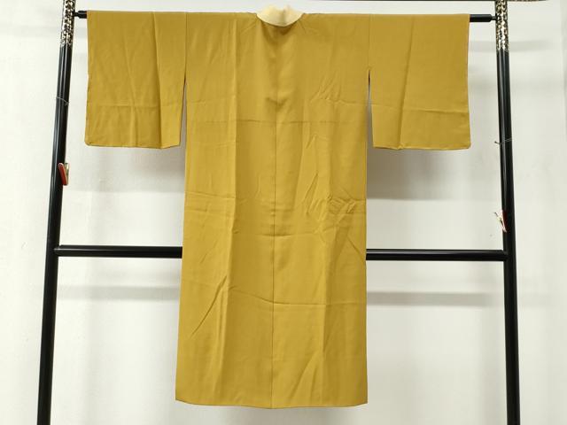 平和屋着物●長襦袢　袷　山吹茶色　正絹　逸品　未使用　CABB4574yc