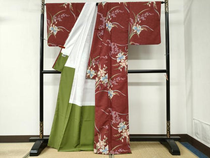 平和屋着物●世界的ファッションデザイナー　山本寛斎　kansaiブランド　小紋　カトレア　洗える着物　CABB4581yc