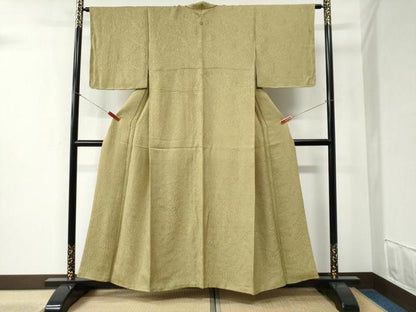平和屋着物●上質な色無地　辻が花地紋　木蘭色　正絹　逸品　未使用　CABB4585yc