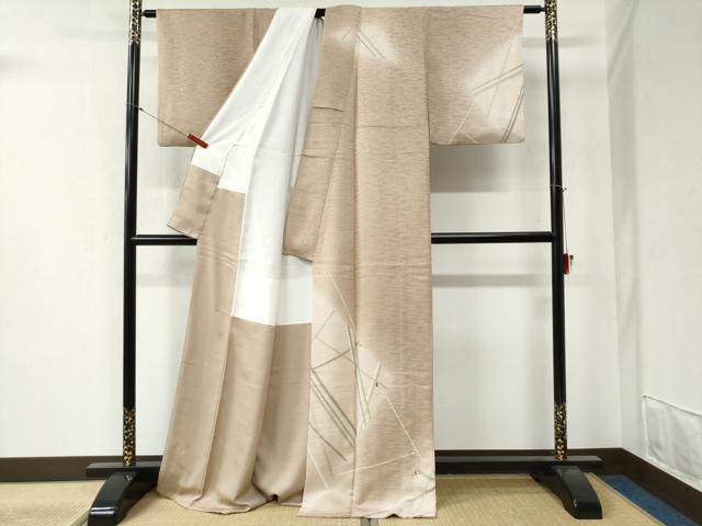 平和屋着物●訪問着　刺繍　吉祥文　暈し染め　ロング丈　正絹　逸品　CABB4589yc