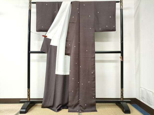 平和屋着物●上質な小紋　舞花弁　正絹　逸品　CABB4591yc