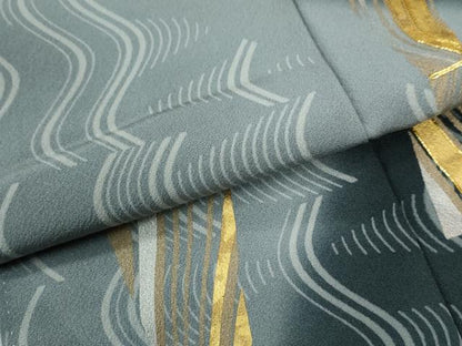 平和屋着物●豪華色留袖 駒刺繍 よろけ縞吉祥文 暈し染め 金彩 正絹 逸品 未使用 CABB4593yc