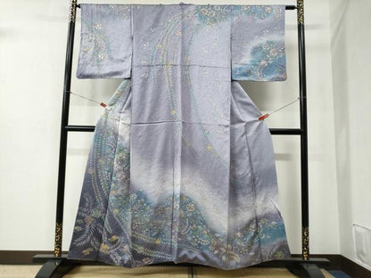 平和屋着物●訪問着　辻が花　暈し染め　金彩　正絹　逸品　CABB4597yc
