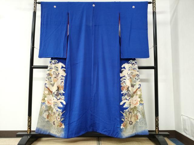 平和屋着物●アンティーク　大正ロマン　色留袖　飛鶴浜松花文　暈し染め　正絹　逸品　CABB4601yc