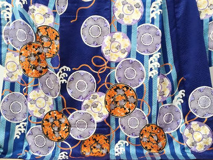 平和屋着物●豪華振袖　駒刺繍　立波吉祥文花丸文　金彩　正絹　逸品　CABB4606yc