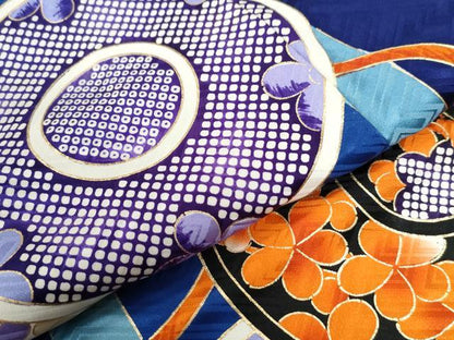 平和屋着物●豪華振袖　駒刺繍　立波吉祥文花丸文　金彩　正絹　逸品　CABB4606yc