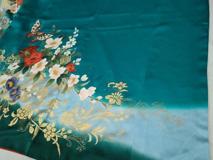 平和屋着物●豪華振袖 花蝶文 暈し染め 金銀彩 正絹 逸品 CABB4613yc