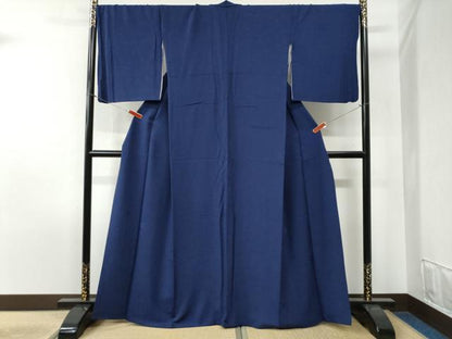 平和屋着物●上質な色無地　桐花地紋　深紫色　やまと金ラベル　正絹　逸品　CABB4617yc