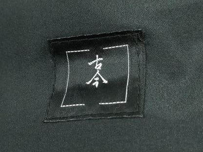 平和屋着物●江戸小紋 角通し 黒地 洗える着物 CABB4623yc
