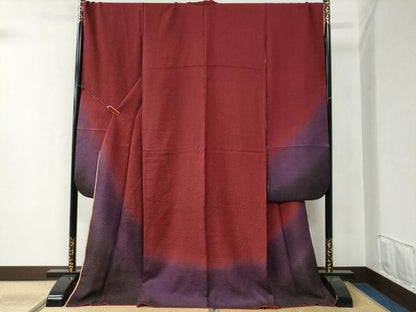 平和屋着物●豪華振袖　霞文　暈し染め　金通し地　正絹　逸品　CABB4632yc
