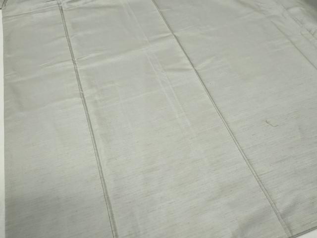 平和屋着物●結城紬　色無地　白鼠色　正絹　逸品　未使用　CABB4633yc