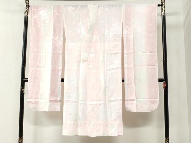 平和屋着物●振袖用長襦袢　無双仕立て　貝桶草花地紋　暈し染め　やまと誂製　正絹　逸品　未使用　CABB4636yc
