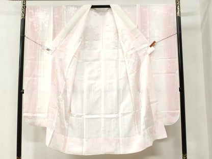 平和屋着物●振袖用長襦袢　無双仕立て　貝桶草花地紋　暈し染め　やまと誂製　正絹　逸品　未使用　CABB4636yc
