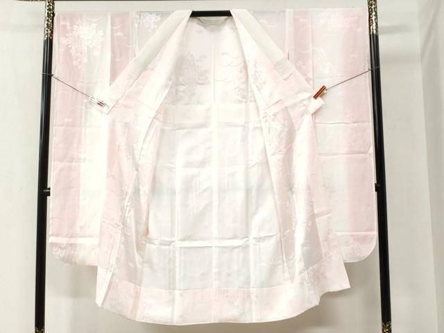平和屋着物●振袖用長襦袢　無双仕立て　貝桶草花地紋　暈し染め　やまと誂製　正絹　逸品　未使用　CABB4636yc
